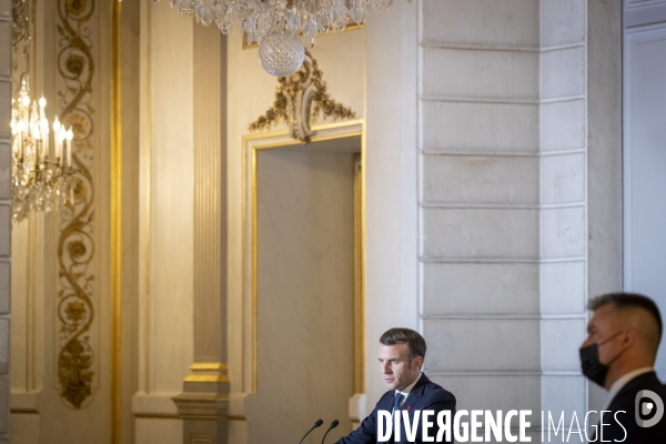 Emmanuel Macron, Conseil européen, conference de presse