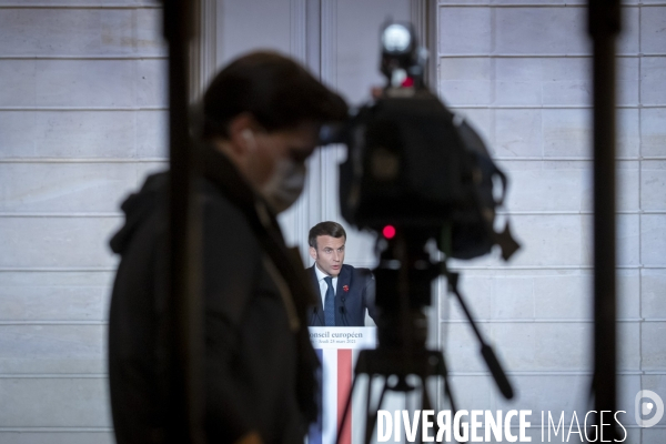 Emmanuel Macron, Conseil européen, conference de presse