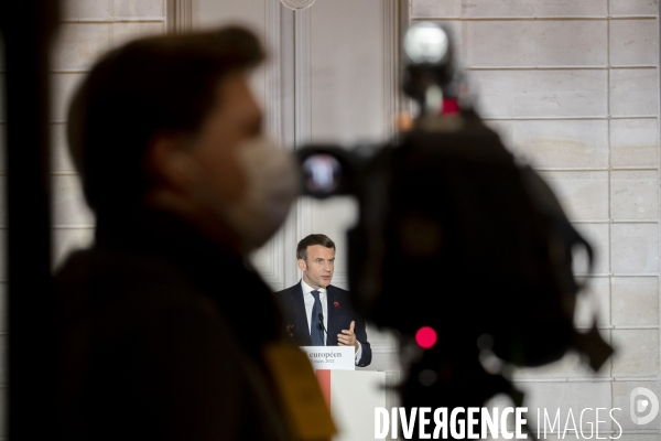 Emmanuel Macron, Conseil européen, conference de presse