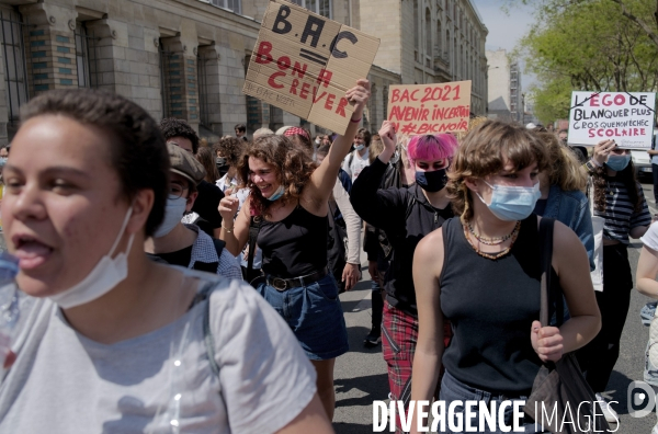 Manifestations des lycéens contre le bac Blanquer