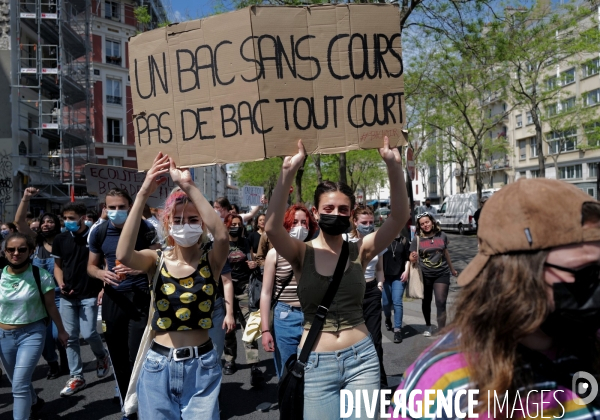 Manifestations des lycéens contre le bac Blanquer