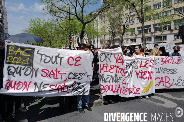 Manifestations des lycéens contre le bac Blanquer