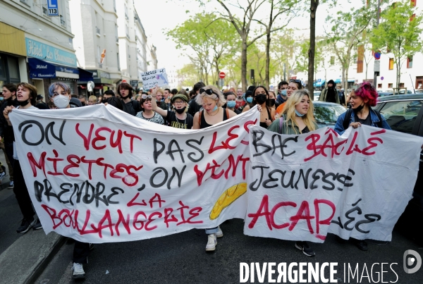 Manifestations des lycéens contre le bac Blanquer