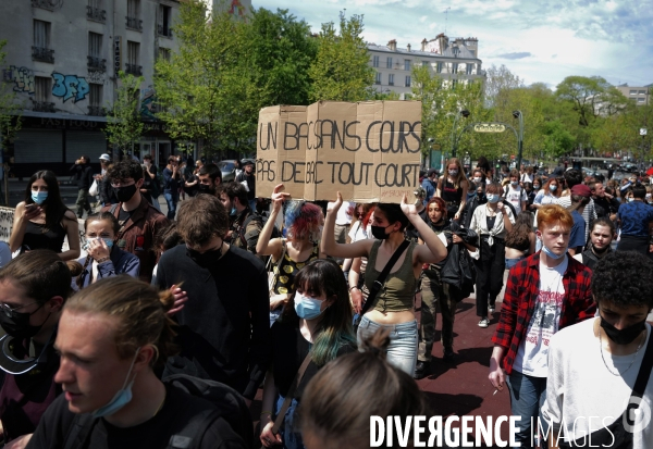 Manifestations des lycéens contre le bac Blanquer