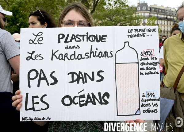 Marche pour le climat 2021, le 9 mai à Paris. Walk for the climate.