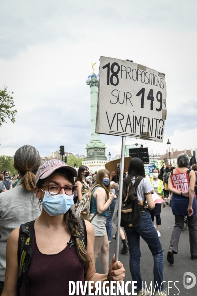 Marche pour le climat 2021, le 9 mai à Paris. Walk for the climate.