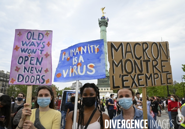 Marche pour le climat 2021, le 9 mai à Paris. Walk for the climate.