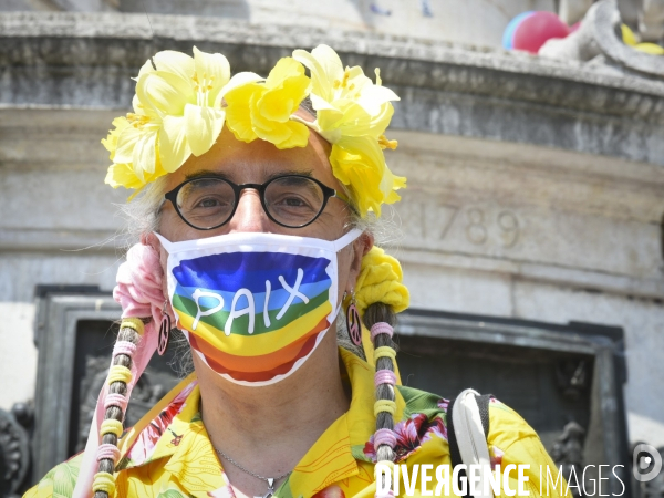 Marche pour le climat 2021, le 9 mai à Paris. Walk for the climate.