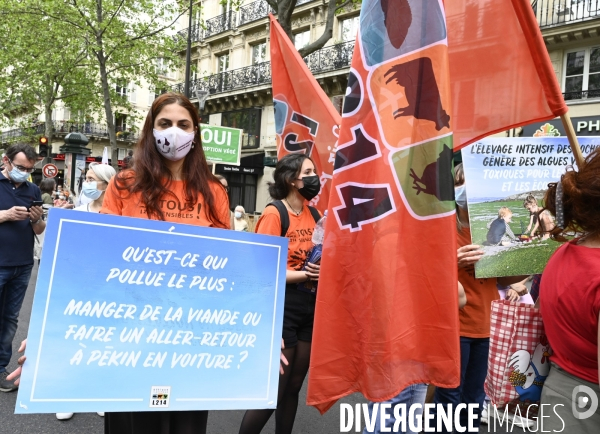 Marche pour le climat 2021, le 9 mai à Paris. Walk for the climate.