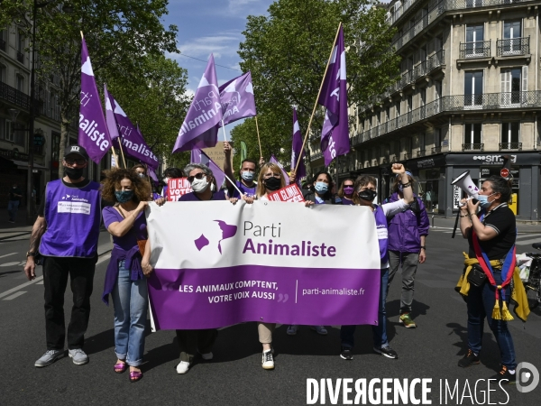 Marche pour le climat 2021, le 9 mai à Paris. Walk for the climate.