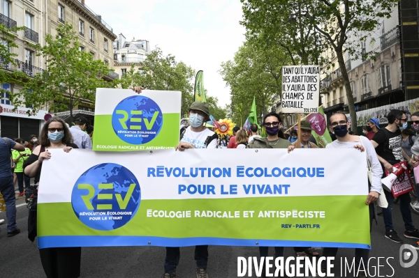 Marche pour le climat 2021, le 9 mai à Paris. Walk for the climate.