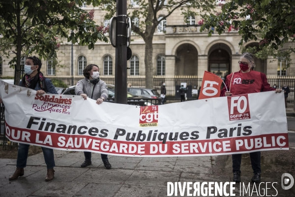 Rassemblement des personnels du secteur des finances publiques