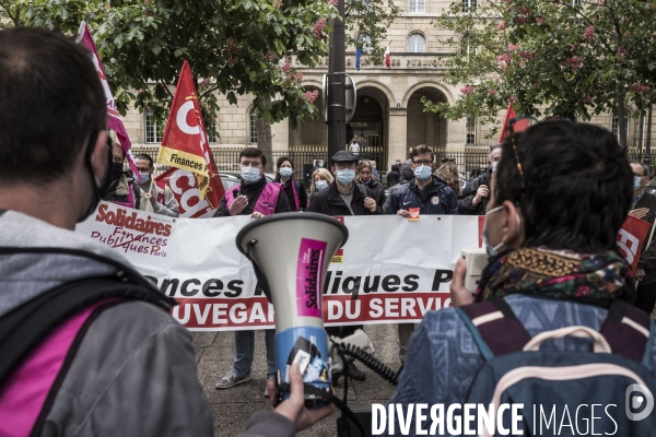 Rassemblement des personnels du secteur des finances publiques