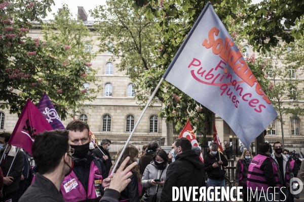 Rassemblement des personnels du secteur des finances publiques