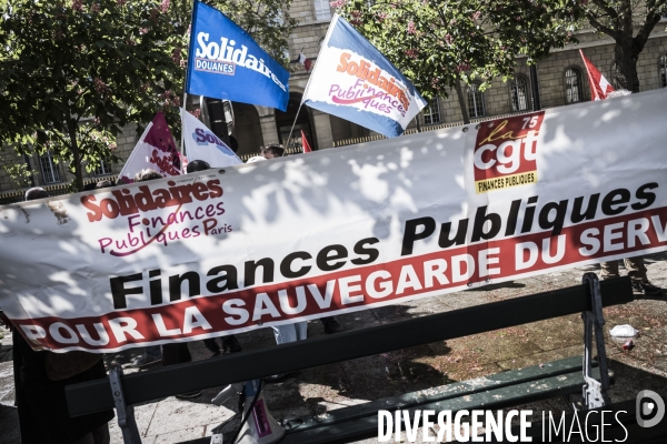 Rassemblement des personnels du secteur des finances publiques