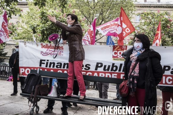 Rassemblement des personnels du secteur des finances publiques