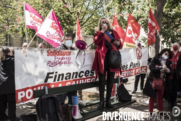 Rassemblement des personnels du secteur des finances publiques