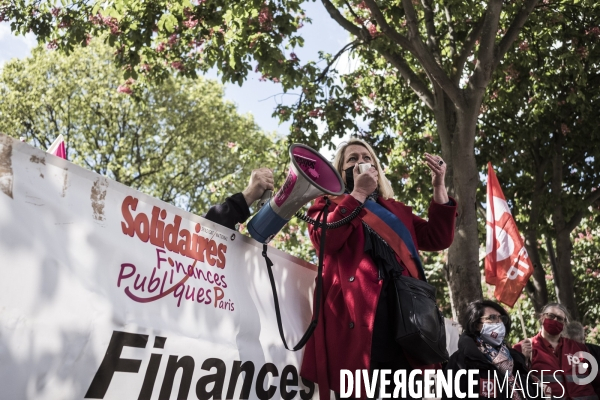 Rassemblement des personnels du secteur des finances publiques