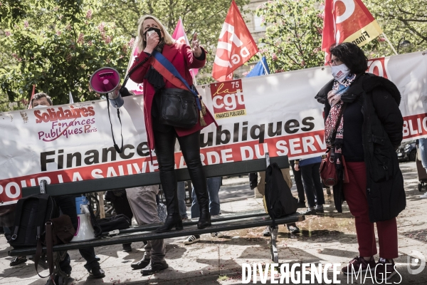 Rassemblement des personnels du secteur des finances publiques