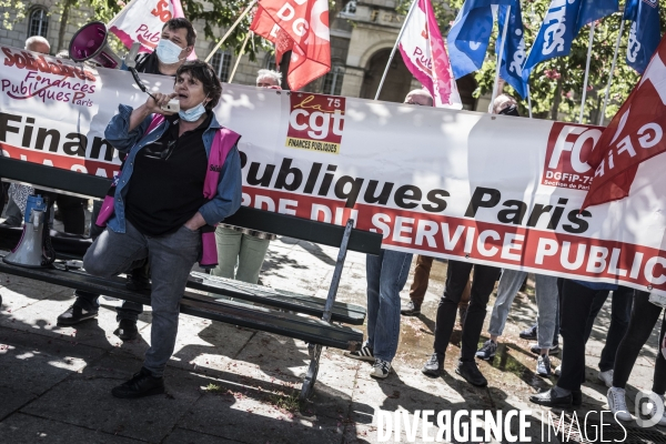 Rassemblement des personnels du secteur des finances publiques