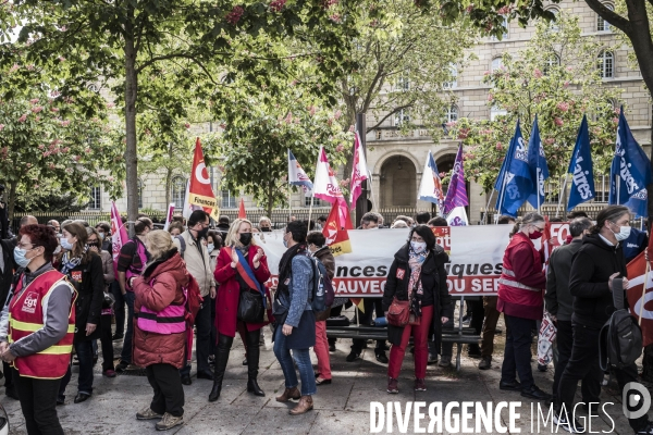 Rassemblement des personnels du secteur des finances publiques