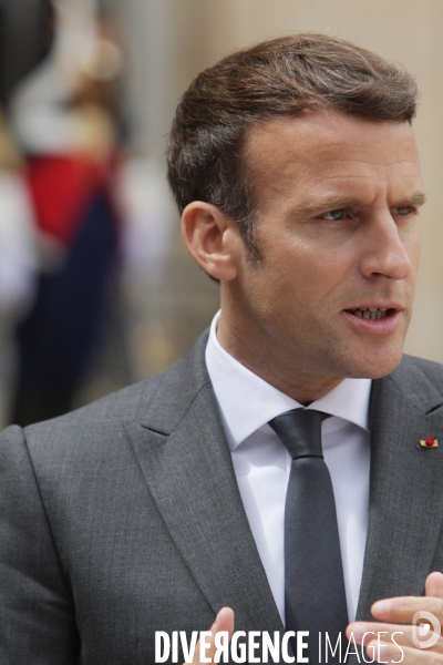 Emmanuel Macron recoit le President argentin