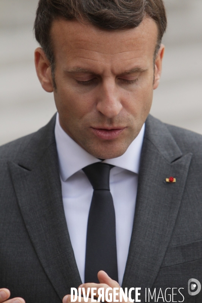 Emmanuel Macron recoit le President argentin