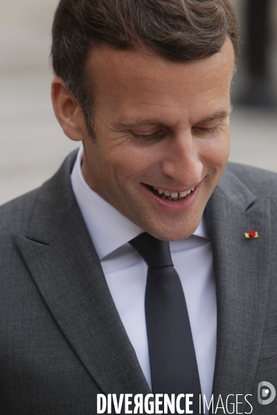 Emmanuel Macron recoit le President argentin