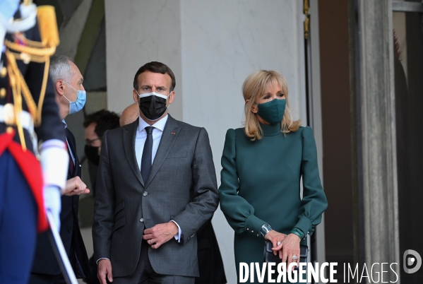 Emmanuel Macron avec Brigitte Macron