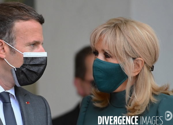 Emmanuel Macron avec Brigitte Macron