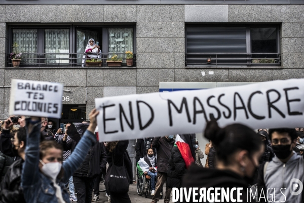Manifestation interdite en soutien aux palestiniens et contre la politique d israel