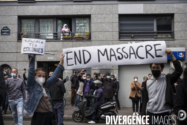 Manifestation interdite en soutien aux palestiniens et contre la politique d israel