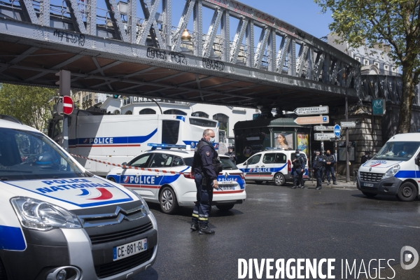 Manifestation interdite en soutien aux palestiniens et contre la politique d israel