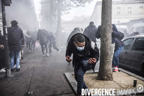 Manifestation interdite en soutien aux palestiniens et contre la politique d israel