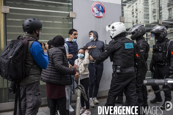 Manifestation interdite en soutien aux palestiniens et contre la politique d israel