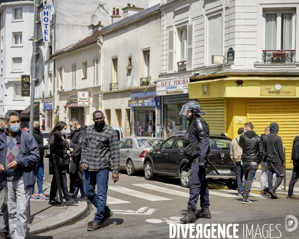 Manifestation propalestinienne à la Goutte d Or à Paris.