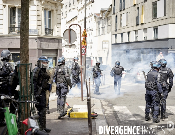 Manifestation propalestinienne à la Goutte d Or à Paris.