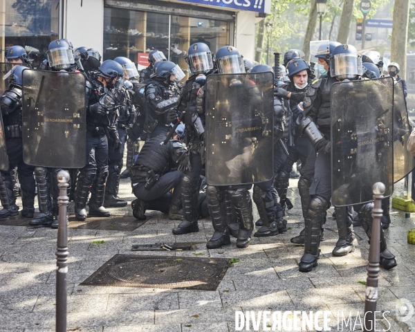 Manifestation propalestinienne à la Goutte d Or à Paris.