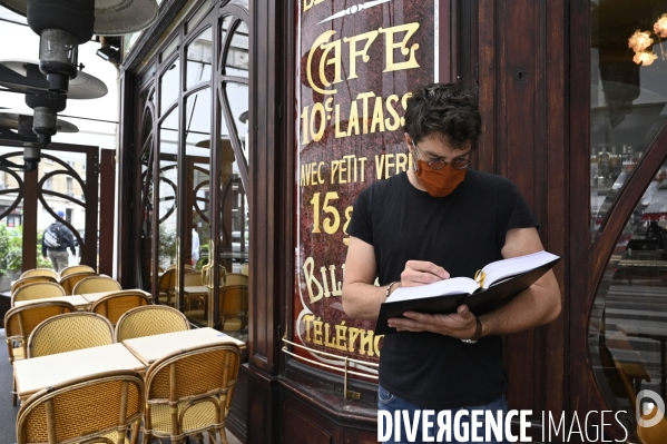 Déconfinement : réouverture des bars et restaurants en France. Covid-19. The Covid-19 Coronavirus. Deconfinement: reopening of bars and restaurants in France.