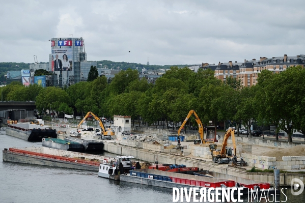 Péniche sur  la seine