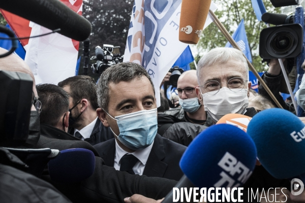 Rassemblement à l appel des syndicats de police.