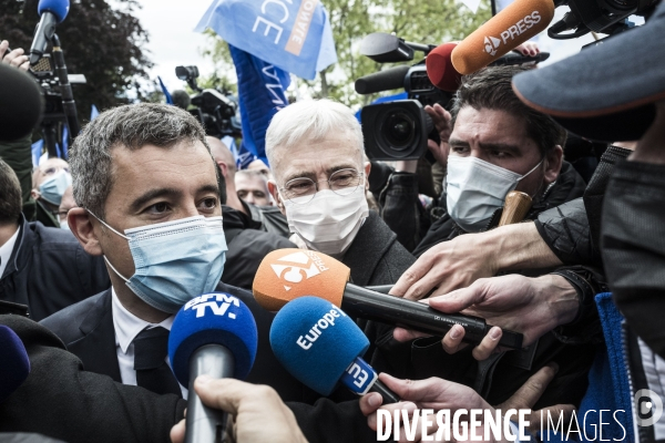 Rassemblement à l appel des syndicats de police.