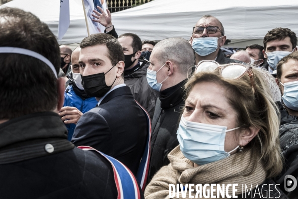 Rassemblement à l appel des syndicats de police.