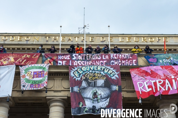 Manifestation contre la réforme de l assurance chômage.