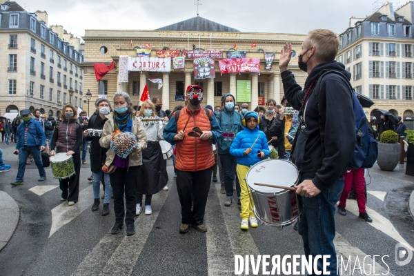 Manifestation contre la réforme de l assurance chômage.