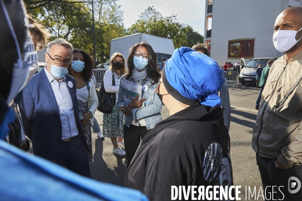 Audrey Pulvar en campagne à Saint Denis, regionales 2021