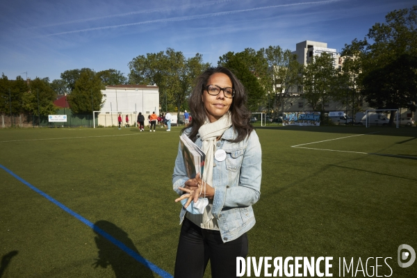 Audrey Pulvar en campagne à Saint Denis, regionales 2021