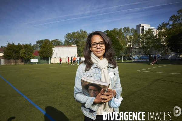 Audrey Pulvar en campagne à Saint Denis, regionales 2021