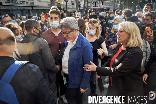 JL Mélenchon en soutien à Danielle Simonnet pour la législative partielle à Paris