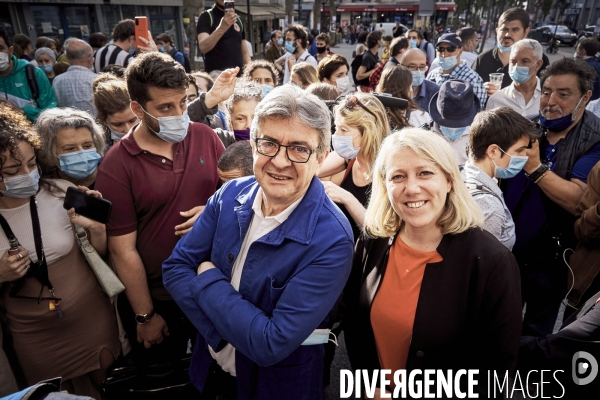JL Mélenchon en soutien à Danielle Simonnet pour la législative partielle à Paris